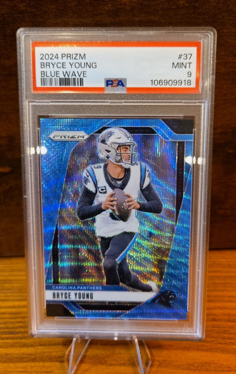 2024 Panini Prizm- Blue Wave Prizm Bryce Young #37 PSA 9