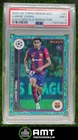 Lamine Yamal RC PSA 9 2023-24 Topps Chrome Merlin UEFA 174/199 Aqua Speckle 8628