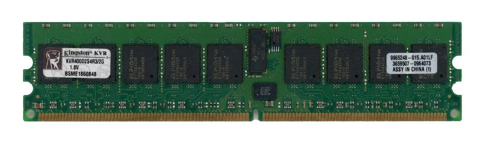 KINGSTON 2GB DDR2 PC2-3200R 400MHz KVR400D2S4R3/2G 9965248-015.A01LF ECC REG - Bild 2 von 2