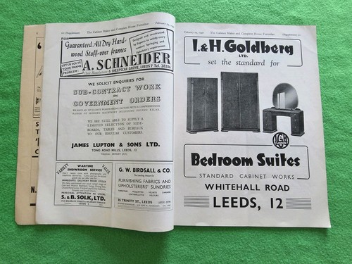 The Cabinet Maker and Complete House Furnisher Magazine February 24th 1940 - Picture 3 of 11