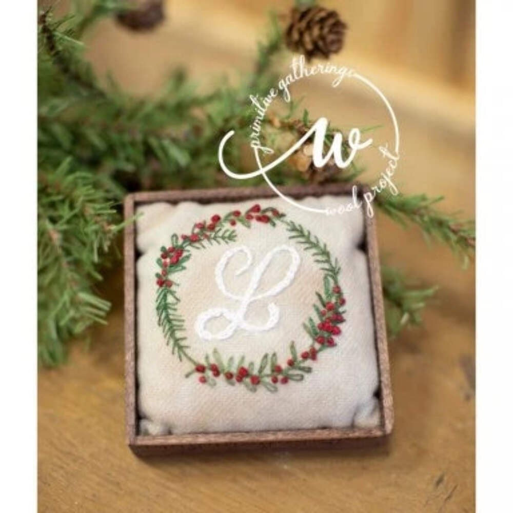 Primitive Gatherings - Monogram Pin Cushion - Wool - Kit