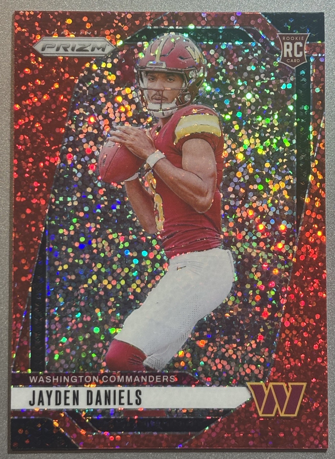 2024 Panini Prizm Jayden Daniels RED SPARKLE Rookie RC #347 SP