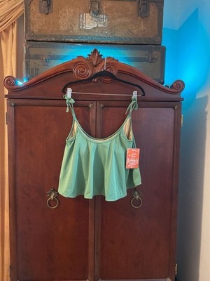 Kortni Jeane Swing Top Ruffled Swimwear Bikini Top in Fresh Mint