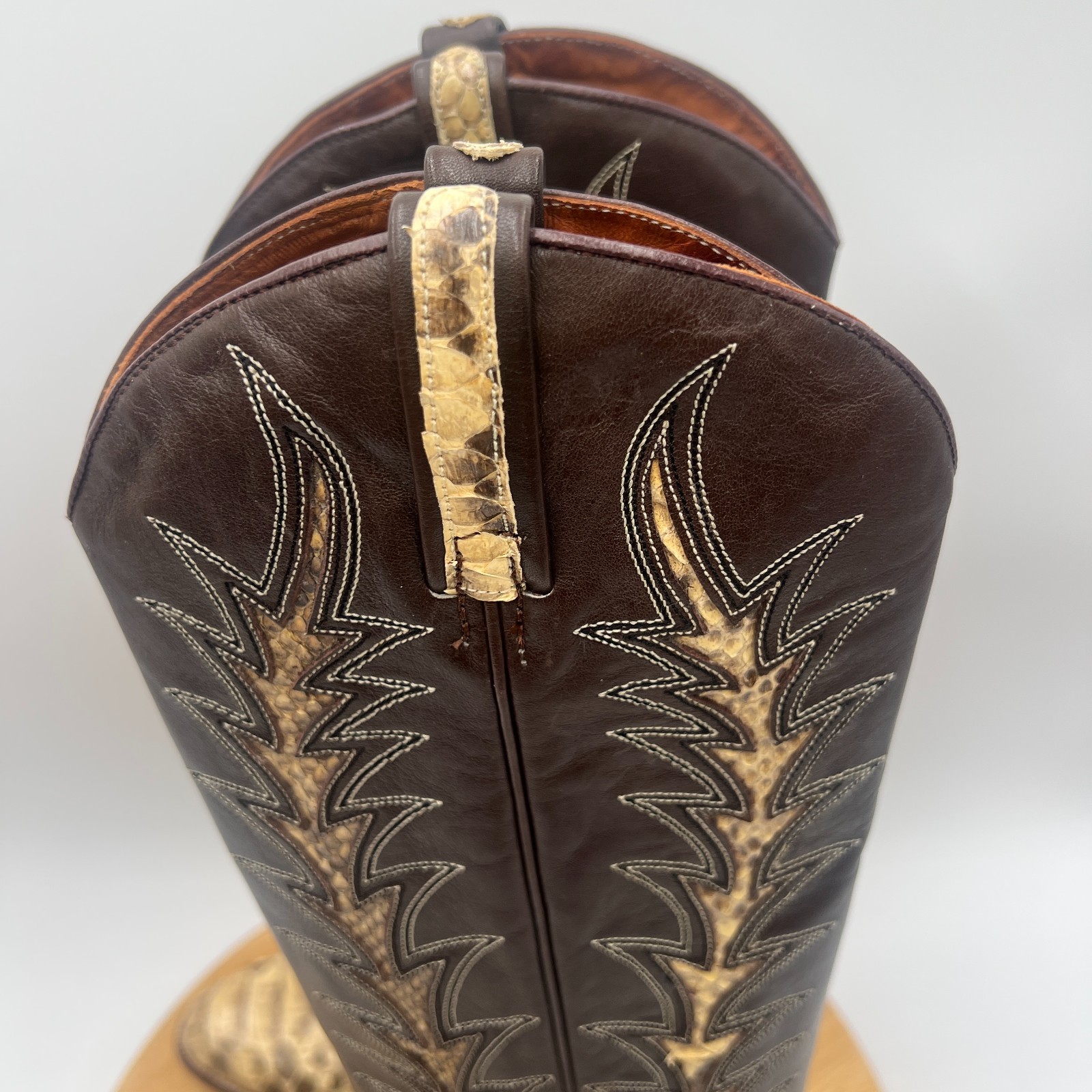 Dan Post Boots Womens 6 Brown Python Snakeskin We… - image 9