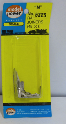#ad #ad MODEL POWER #5325 PACKAGE OF 48 N GAUGE RAIL JOINERS CODE 80 NEW IN SEALED PKG. $5.99