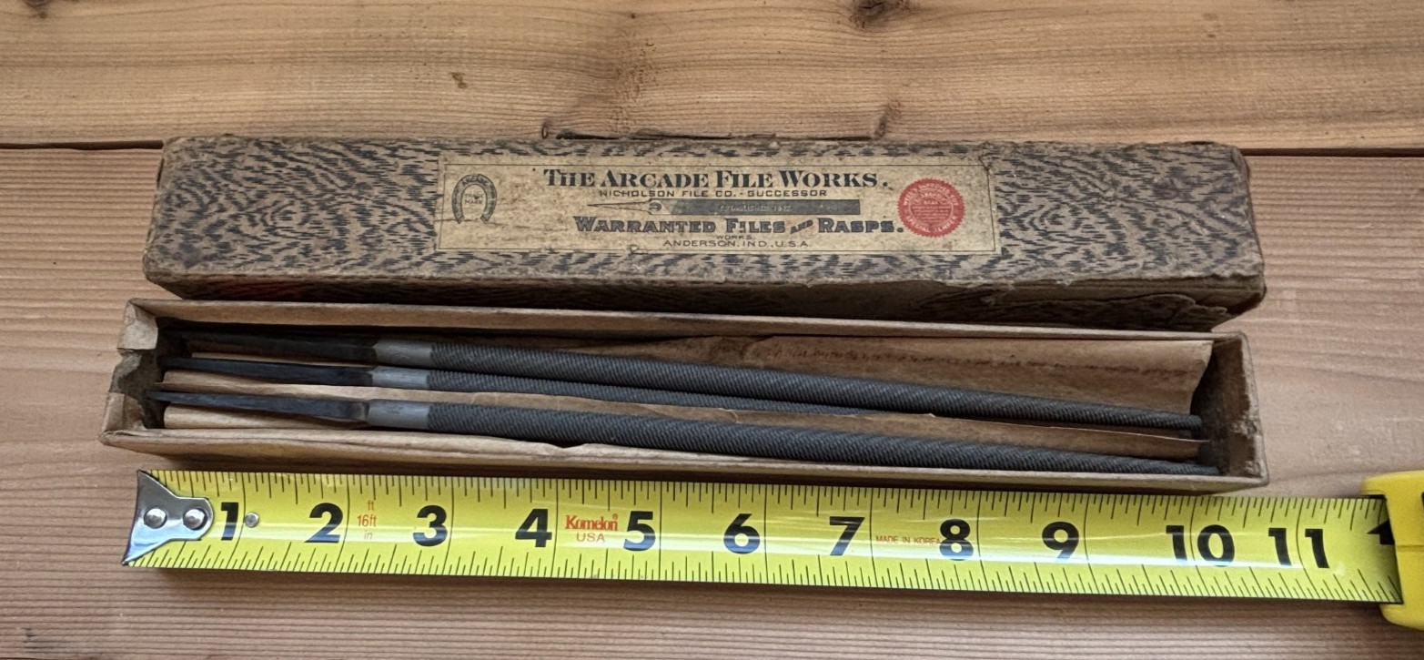 NOS Lot of 3 - ARCADE FILE WORKS 10" Round RASP FILE - USA High Quality