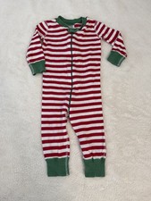 Hanna Andersson Red White Stripe Holiday Xmas Organic Cotton Pj 1pc 70 6-12-18 m