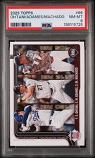 2025 TOPPS 86 MANNY MACHADOSHOHEI OHTANIWILLY ADAMES PSA 8 MINT MLB