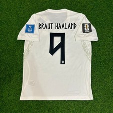 Erling Braut Haaland 9 Norway 2026 World Cup White Football Jersey