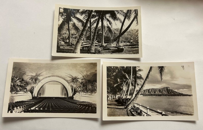 Three Vintage Hawaii Souvenir Photographs