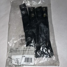 4 Pack Black Tactical Belt Keepers Dual Snap Closure Law Enforcement Police Duty