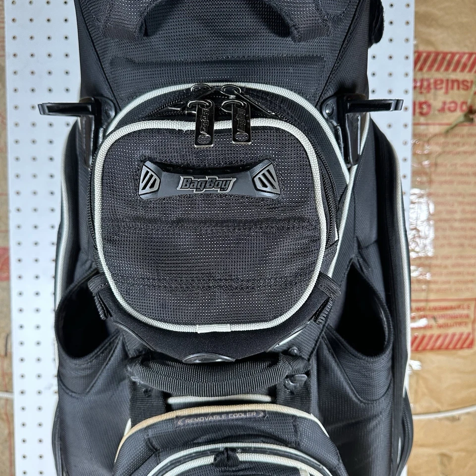 Bolsa de carro de golf Bagboy Revolver Pro sistema giratorio divisores de 14 vías negro Foto 3 de 4
