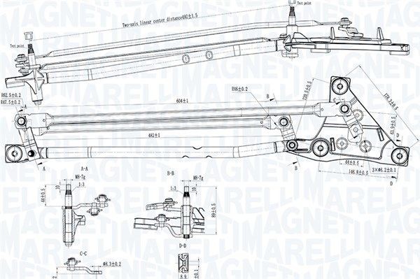 Magneti Marelli 085570738010 WischergestäNge FüR Volvo-image