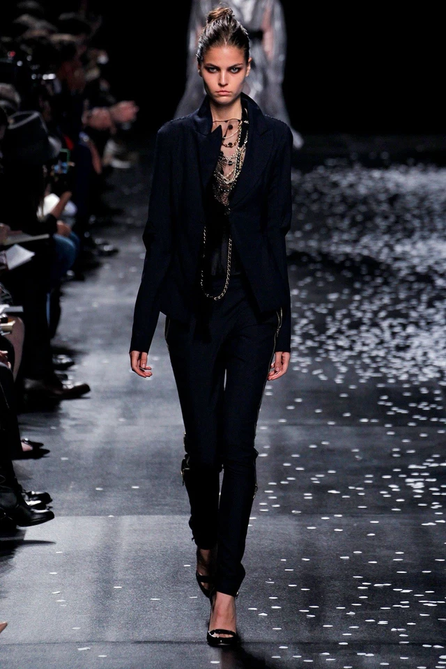 Nina Ricci Peter Copping Spring 2013 Runway Sheer Mesh Corset Blazer FR36 Black - Image 4 of 4