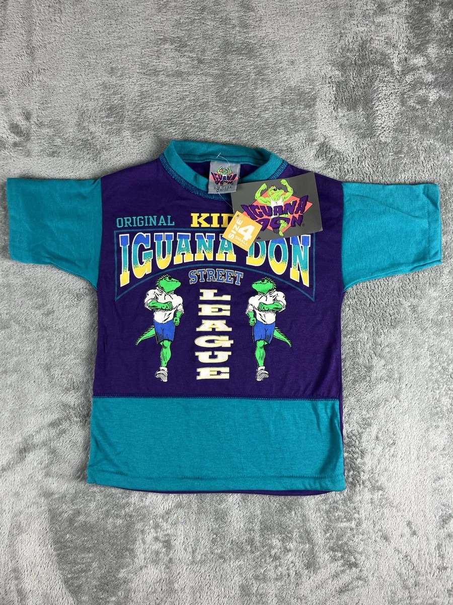Vintage 1993 Iguana Don Boys T-Shirt - Kids / Youth - Purple Size