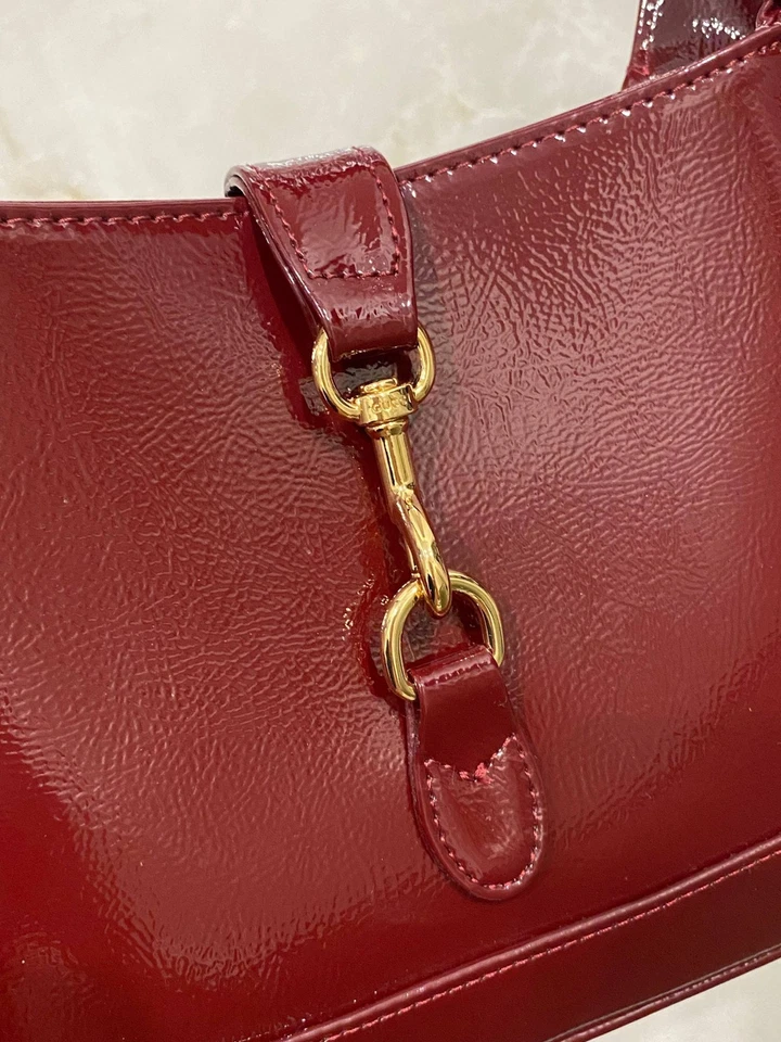 Gucci Jackie 1961 Mini Hobo Red Leather Cross Body Bag - Image 3 of 4