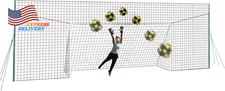 3-In-1 Soccer Training Rebounder & Goal Backstop Net Soccer Goal for Volley