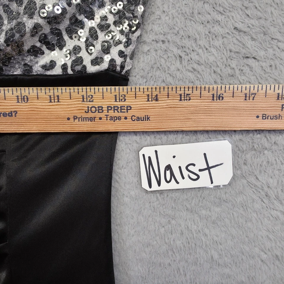 Vestido Babydoll Y2K Love Tease Juniors 5 Negro Estampado Animal Y2K Acanalado Baddie Foto 4 de 4