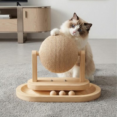 Interaktives Spielzeug für Frettchen Kätzchen Chinchilla Sofa Schutz Sisal Ball