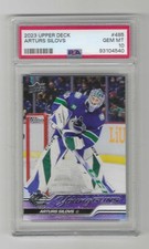 2023-24 UPPER DECK YOUNG GUNS  ARTURS SILOVS RC # 485         PSA 10