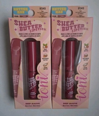Ioni Shea Butter Lipstick Deep Mauve Lot of 2 Brand New in Box DT2413