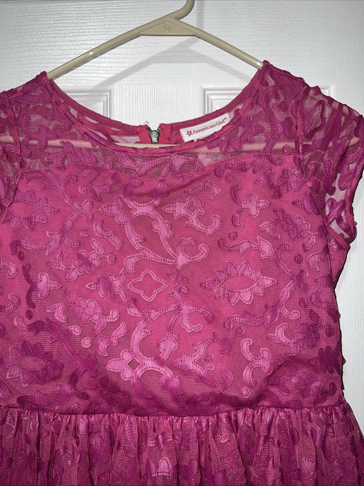 American Girl Merry Magenta Dress for Girls Party Dress Size 14 - Image 2 of 4