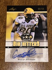 GEORGE ATKINSON 2011 Leaf Army AUTOGRAPH BIG HITTERS #8/50 NOTRE DAME (DECEASED)