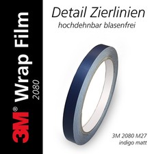 €1,49/m Zierstreifen 3M 2080 Autofolie Felgen, 3-12mm x 10m, matte indigo M27
