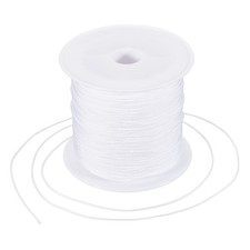 0.6mm Nylon String for Bracelets, 44 Yards Nylon Beading Thread White