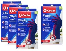 Playtex Living Gloves, Reusable Cleaning Gloves, Size Medium, 2 Pairs - 4 Pack