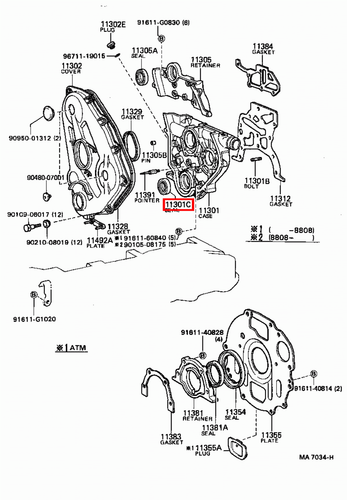 Genuine Hilux LN167 LN166 LN165 LN157 LN155 2L 5L 3L Front Crankshaft Oil Seal - Picture 15 of 20