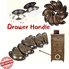 6/12Pcs Cup Pull Shell Handles Half Moon Kitchen Cupboard Cabinet Door Drawer UK