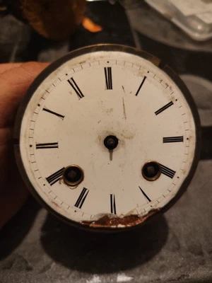 Mouvement Pendule Ancienne Horloge Vintage Clock Movement Parts Repair 87mm - Photo 1/4
