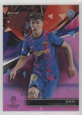 2021-22 Topps Finest UCL Purple/Pink Vapor Wave Refractor /125 Gavi #51 0t9q