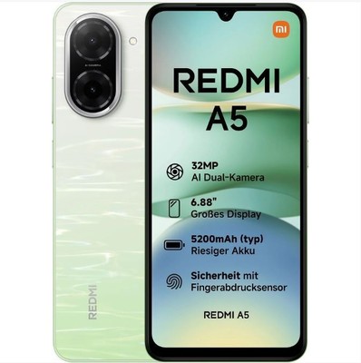 XIAOMI Redmi A5 64 GB Lake Green Dual SIM - RETOURE IN OVP! TOP!