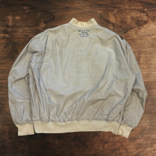 Vintage 1987 88 Avirex Type MA-1 American Flag Bomber Jacket Flight Men’s Medium - Picture 2 of 8