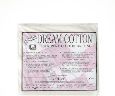 Quilter'S Dream Cotton White Select Batting (46In X 60In) Crib