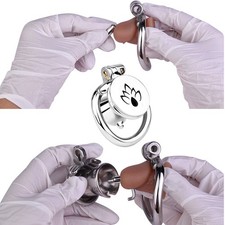 Piercing Chastity Device PA Ring Cage for Men Fetish Metal Negative Chastity Loc