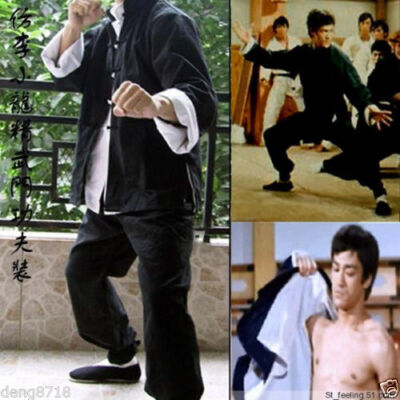 Bruce Lee Kung-Fu 3 Pieces Suits Costume Martial Arts Wing Chun Outfits Uniform