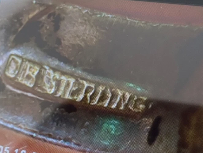 Vintage Ostby Barton OB Sterling Silver Girl Scout Green Glass Ring Size 5.75 - Image 2 of 4