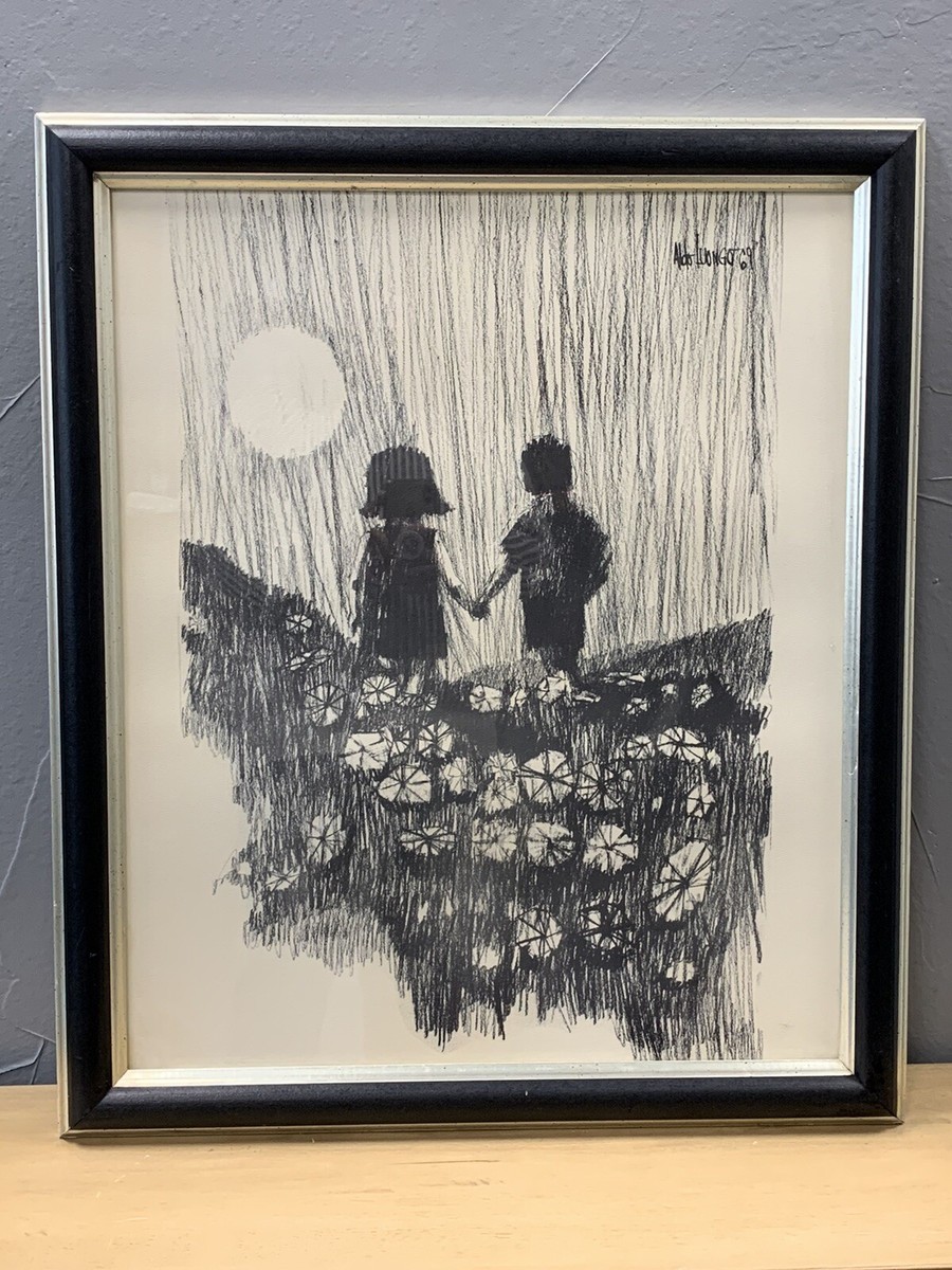 Aldo Luongo　アルド・ルオンゴ Mid Century Modern 1969 Aldo Luongo Expressionism Lithograph Print