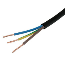 Image of ALL BLACK FLEXIBLE CABLE 2 CORE- 4 CORE FLEX 0.75MM- 2.5MM X 1M 10M 25M 50M 100M