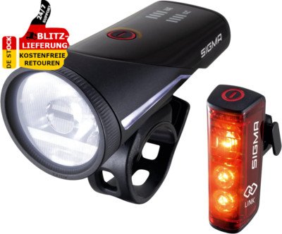 SIGMA SPORT Fahrradlicht Set Aura 100/Blaze Link Mit Kopplungsfunktion auto