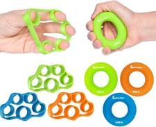 Hand Grip Strengthener, Finger Exerciser, Grip Strength Trainer (6 Pcs),New Mate