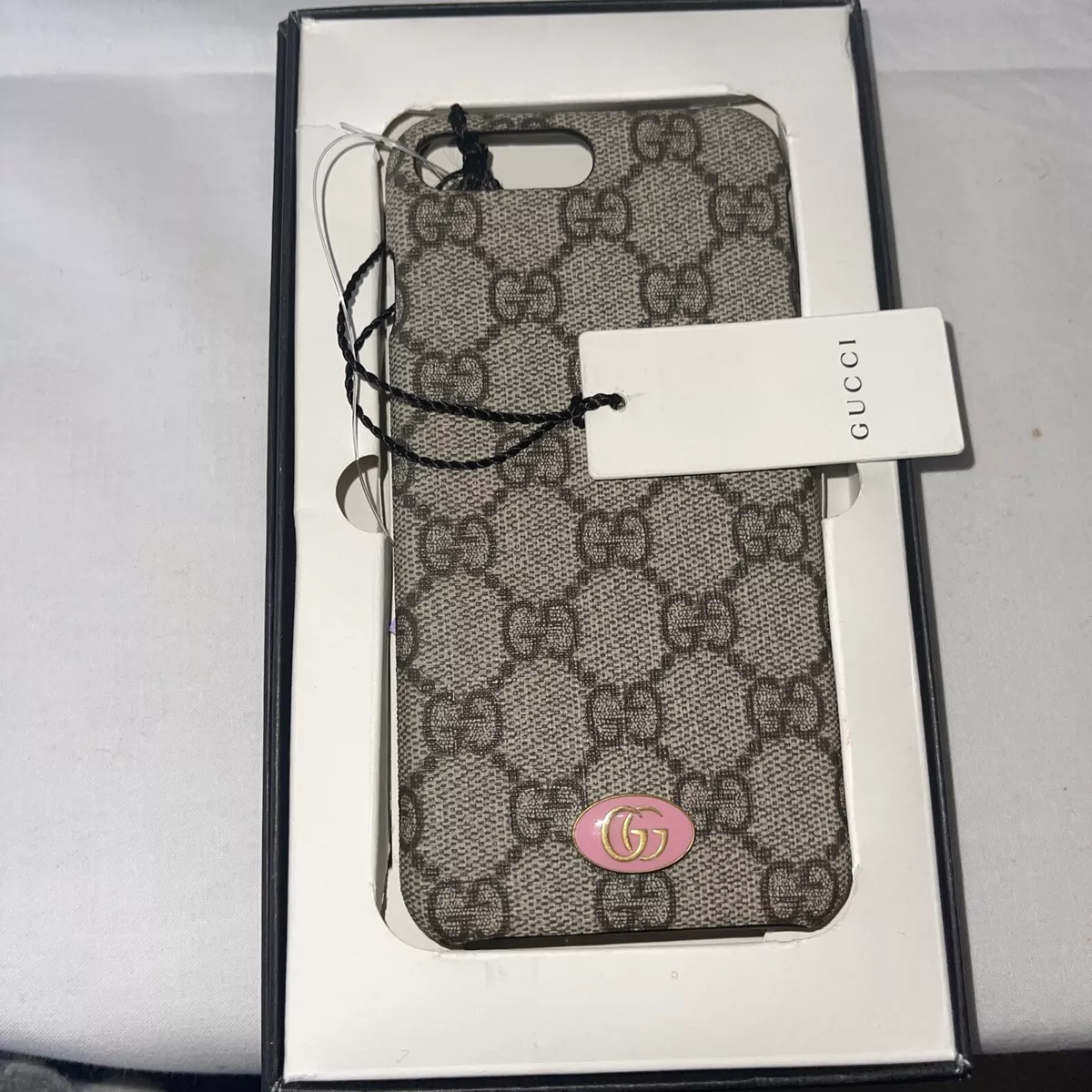 NIB Gucci Beige Ophidia GG Supreme Canvas iPhone 8PLUS Case 523168572354