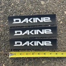 Lot Of 3 DAKINE LOGO STICKERS surf Snow Jacket Pad Backpack Bike Black 8”