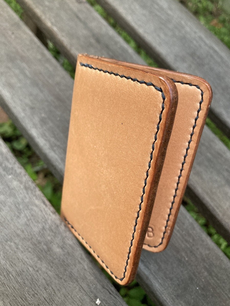 Leather Minimalist Card Wallet Handmade By Disabled Veteran Leather Minimalist Card Wallet Handmade By Disabled Veteran