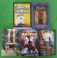 LOT 5 CHILDRENS NOVELS: SURVIVE MID SCH;FLOORS;FISH;CIRCUS MIRANDUS;FRIEND ENEMY