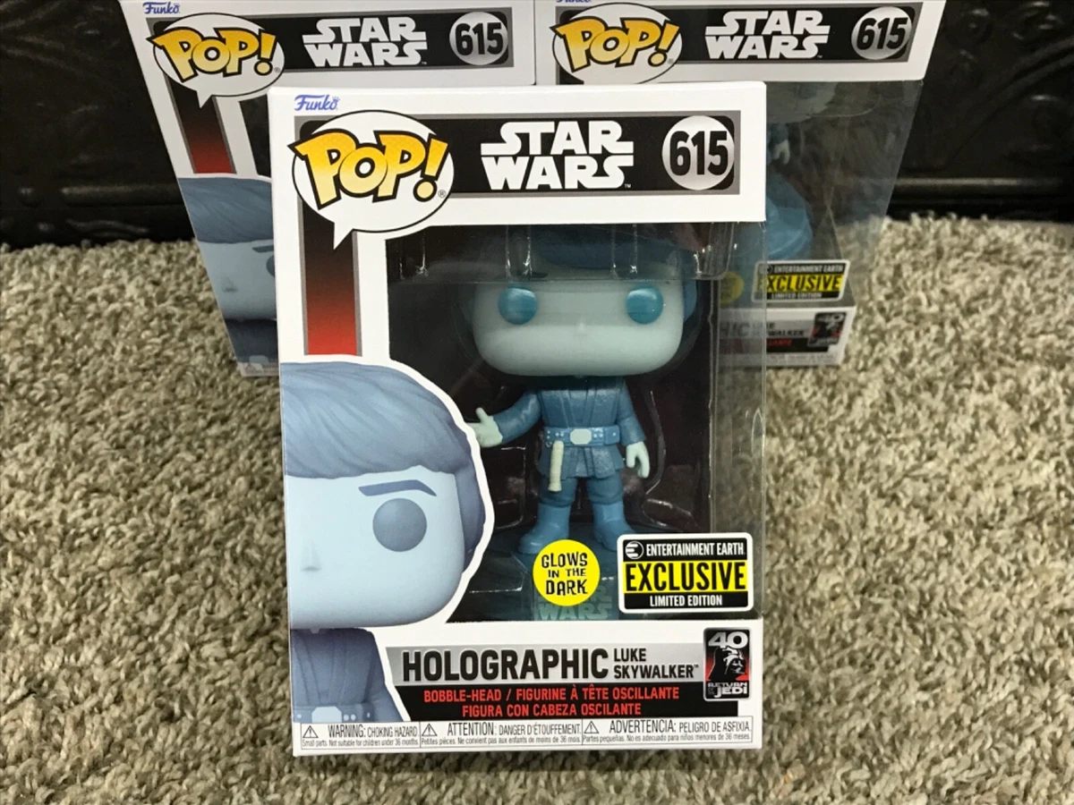 Funko Pop Star Wars Return of the Jedi 40th Hologram Luke Glow