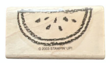 Stampin Up 2003 Watermelon Fruit Wooden Rubber Stamp